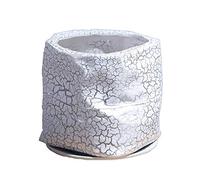 YRYRYW Style Large Ceramic Pot Indoor Planting Cactus Flower Pot Silver Crack Grain Succulent Planter Pot Outdoor Flower Garden Ceramics Flower Pots Household faucets