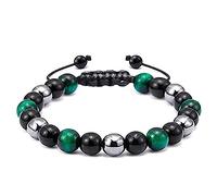 YRYRYW Tiger's Eye Bracelet for Him and Her, Real Natural Stones Bracelet, 8 mm Pearl Diameters - 19 cm Household faucets