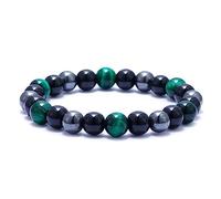 YRYRYW Tiger's Eye Bracelet for Him and Her, Real Natural Stones Bracelet, 8 mm Pearl Diameters - 19 cm Household faucets