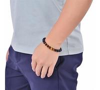 YRYRYW Tiger's Eye Bracelet with Anniversary Cards for Him and Her, Natural Stones Friendship Bracelets, 8 mm, Great Gift Idea, Handmade, 30 cm Household faucets