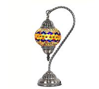 YRYRYW Turkish Moroccan Table Lamp Handmade Mosaic Glass Desk Light Style Mediterranean Retro Romantic Accent Night Lights for Bedroom Living Room Decorative Gift Lights,110-,D Household faucets