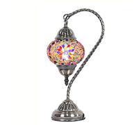 YRYRYW Turkish Moroccan Table Lamp Handmade Mosaic Glass Desk Light Style Mediterranean Retro Romantic Accent Night Lights for Bedroom Living Room Decorative Gift Lights,110-,G Household faucets