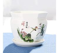 YRYRYW White Ceramic Style Serial White Outdoor Flowerpot Garden and Office Decoration Container Planter Pot Resistance Plant Pot Warm Home for Plants Flower Pot Household faucets