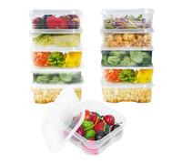 YRYUNRUI 10Pcs Food Storage Containers, Reusable Meal Prep Containers, Takeaway Containers with Lids, 350ml Microwave Freezer Storage Boxes for Kitchen
