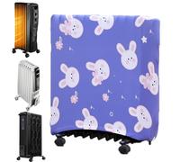 Yrzper Oil-Filled Radiator Heater dust Cover, Dust Cover for Household Heater Electric Heater Cover,Small Dust Cover for Space Heater,Moisture and Dust-Proof Portable Heater Covers (Rabbit pattern, L)