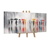 YS-Art Abstract Art Acrylic Painting on Canvas Colourful Hand-Painted Wall Picture Living Room Modern Home Decor Pictures Office Real 45x20 inch
