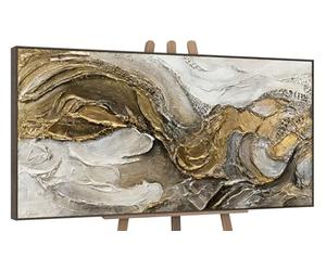 YS-Art Framed wall art «Unendlichkeit»| Pictures | Painting for wall | Abstract canvas wall art for home or office | Acrylic painting handmade