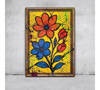 YS - Art Luxury Acrylic Painting on Canvas with Frame Author Series Beautiful Flowers Hand-Painted Wall Picture Living Room Modern Home Decor Pictures Office Real Art 140 x 100 cm