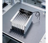 YS-S1 Aluminum Heatsink and Fan Assembly for 220V AC For three-Phase Solid State Relays DIN Rail Installation Ready (A)