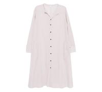 Y's stripe-patterned raw-edge shirt dress - Pink 2-3