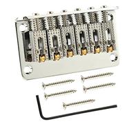 YS0911 78mm Guitar Roller Bridge Fixed Hardtail Bridge Top Load Tailpiece 6 String Bass Ukulele Replacement Tools Roller Bridge Hardtail Bridge 6 String Guitar Bridge Guitar 6
