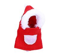 YS0911 Bird Santa Hoodie Funny Christmas Small Pet Costume Parrot Apparel Winter Clothes for Parakeet Cockatiel Bird Diapers for Parakeets Bird Diapers for Conure Bird Diapers for Cockatiels Bird