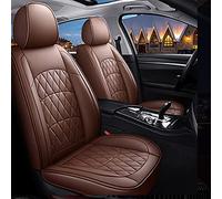 YSA ASF 5 Seats Leather Car Seat Cover For Dodge For Charger RAM 1500 2500 For Dart For Journey For Challenger For Grand Caravan Seat Cover Cushion(Brown,Standard)