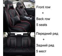 YSA ASF 5d Car Seat Covers For Toyota For Yaris For Corolla For Levin For Sienta For For Venza For Allion For Supra For Prius For Reiz Seat Cover Cushion(Black Red line,Luxury)