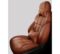 YSA ASF Car Genuine Leather Seat Covers For Skoda For Octavia 2 For Fabia For Superb 3 For Karoq For Tour For Kodiaq For Rapid 2017 Seat Cover Cushion(Brown,Deluxe Edition)