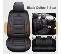 YSA ASF For Jeep For Compass For Grand Cherokee Wk Pu Leather 5 Seat Car Cover For Commander For Wrangler Jk Interior Seat Cover Cushion(Black coffee,Standard)