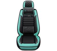 YSA ASF Leather Car Seat Covers For For Leon Mk2 For Ibiza For Ateca For Arona For Altea Xl 1 Set Seat Cover Cushion(BLACK GREEN,Deluxe b)