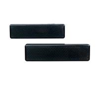 YSA ASF Tail Light Lens 2pcs Rear Bumper Reflector For Opel For Vauxhall For Vivaro For Movano A Pair Left & Right(Black)