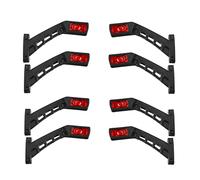 YSA ASF Tail Light Lens Side Marker Light Stalk Indicator Lamp Outline Marker Truck Light Truck Trailer Lorry Carvan 12V 24V 2/4/8x(8x)