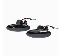 YSAASDS Turn Signal Lights For Nissan For Cube 2008-2016 Pre-facelift Dynamic LED Side Repeater Wing Sequential Turn Signal Light Lamp Mirror Indicator(Smoked Black)