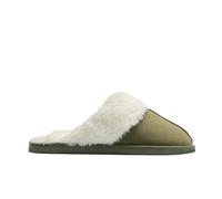 YSABEL MORA House Slippers Green Hair Comfort and Maximum Warmth for Winter, Soft Suede Effect Exterior, Fur Inner Lining, Elegant and Cozy Design, Ideal for Keeping Warm Feet, green, 4 UK