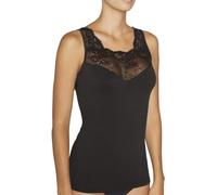 YSABEL MORA Sleeveless Lace Thermal T-shirt Black