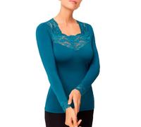 YSABEL MORA Thermal Lace Long Sleeve T-Shirt Comfort and Elegance Cold Protection Versatile Style Durable Quality Ideal for Any Occasion Winter, Jasper Green, S