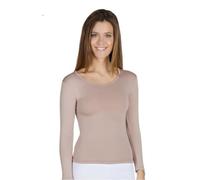 Ysabel Mora Women's Women's Longsleeved T-Shirt In Beige in Size S Beige