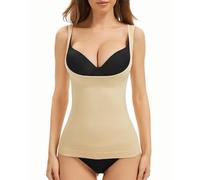 Ysabeloom Women's Underbust Shapewear Tank Tops Tummy Control Compression Camisoles Seamless Body Shaper Cami Waist Trainer, Nude, XXXL