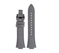 YSABVCP 12mm Convex Mouth Nylon Watchband Fit For Tissot PRX Series Strap Super Player T137.407/410 Nylon Men Wristband Bracelet(Gray bk bk)