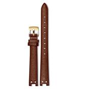 YSABVCP 12mm Leather Strap Fit For Anne Retro Soft Comfortable Watch Band Accessories Red I Brown(Brown gk)