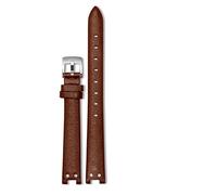YSABVCP 12mm Leather Strap Fit For Anne Retro Soft Comfortable Watch Band Accessories Red I Brown(Brown sk)