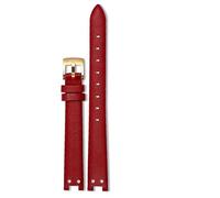 YSABVCP 12mm Leather Strap Fit For Anne Retro Soft Comfortable Watch Band Accessories Red I Brown(Red gk)