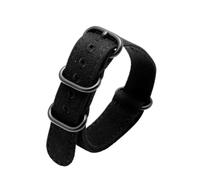 YSABVCP 20mm, 22mm, 24mm, 26mm Double Sided Thickened Canvas Watch Band General Nylon Seatbelt Fit For Panerai/Breitling/ZENITH Pilo(Black bk,26mm)