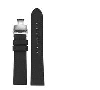YSABVCP 20mm, 22mm, 24mm Nylon+Genuine Leather Watchband Fit For Seiko SRPC31J1/Citizen Tissot Mens Wrist(Black silver,22mm)