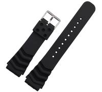 YSABVCP 20mm 22mm 24mm Silicone Strap Fit For Seiko SEIKO No. 5 SRP601J1 PROSPEX Series SRP777J1 Men Women Sport Waterproof Rubber Wrist Bra(Black sk,24mm)