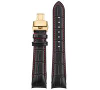 YSABVCP 20mm, 22mm Leather Watch Strap Fit For Citizen BL8001 BL8001-01A BL8003-05A BL9002 BL9007 9000 Belt Curved End Watchband(Black red gk,22mm)