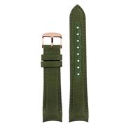 YSABVCP 20mm 22mm Strap Fit For Omega Seamaster 300 Leather Nylon Canvas Wrist Bracelet Fit For Rolex Water Ghost Curved End Watch Band(Army Green rg,22mm)