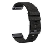 YSABVCP 22 26MM Quick Fit Nylon Watchband Strap Fit For Garmin Fenix 7/7Pro/7X/6X/6 Pro/5X/5 Plus6/Epix/Instinct Replaceable Bracelet(Black,26mm)