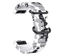 YSABVCP 22 26mm Silicone Ocean Strap Fit For Garmin Fenix 6 Pro/7/5 Camo Band Fit For Instinct 2/Forerunner 965/Approach S62 Watchband(Camo White,22mm)