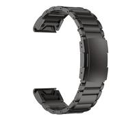 YSABVCP 22 26mm Titanium Alloy Band Fit For Garmin Fenix 6X Pro/6X/5X/5X Plus/7X Watchband Fit For Tactix 7/Descent MK2/Instinct 1/2 Bracelet(Black,22mm)