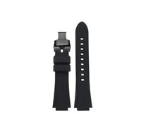 YSABVCP 24 * 16mm Convex Silicone Watchband Fit For TIMEX T2N721 T2N720 W2R55500 TW2T76500 Series Waterproof Sports Watch Band Accessories(Black bk)