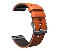 YSABVCP 26mm Watchband Fit For Garmin Fenix 7X/6X Pro/6X/5X/5X Plus Genuine Leather Strap 22mm Fit For Fenix 6/6 Pro/5/7 Replacement Band(Brown,22mm)