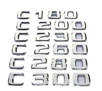 YSABVCP 3D ABS Car Rear Trunk Badge Letters Sticker C180 C200 C220 C280 Emblem Logo Fit For Mercedes Benz C Series Accessories(Silver C230)