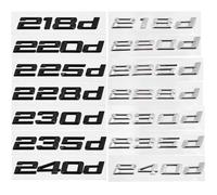 YSABVCP 3D ABS Car Trunk Letters Logo Decals Badge Emblem Sticker Fit For BMW 2 Series 216d 218d 220d 225d 228d 230d 235d 240d F22 F23 F44(Gloss Silver,240d)