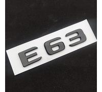 YSABVCP 3D ABS Chrome Black E 63 Logo E63 Emblem Letters Sticker Nameplate Car Trunk Badge Fit For Mercedes E63 AMG W212 W213 Accessories(Glossy Black)