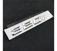 YSABVCP 3d ABS Chrome Black Logo 320i 320d Emblem Letters Sticker Nameplate Car Trunk Badge Fit For BMW 320i 320d E46 E90 F30 Accessories(Chrome 320i)