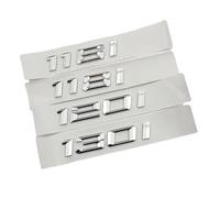 YSABVCP 3D ABS Chrome Car Rear Trunk Letters Fit For BMW 116i 118i 120i I 130i F20 E87 Logo Sticker Accessories(118i)