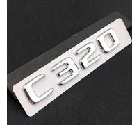 YSABVCP 3d ABS Logo C 200 220 300 C200 C220 C300 C320 Emblem Letters Sticker Car Trunk Badge Fit For Mercedes Benz W204 W205 Accessories(C320 Chrome)