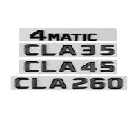 YSABVCP ABS 3D Chrome Lettes For Car Trunk Fit For Mercedes Benz CLA35 CLA45 AMG CLA200 CLA220 C117 W117 C118 Emblem Logo Stickers Accessories(Glossy Black,4MATIC)